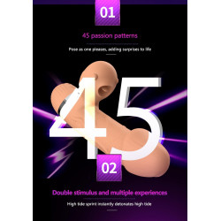 Wibrator-Basia Thtusting Vibrator 2 in 1 Tongue Vibrators USB